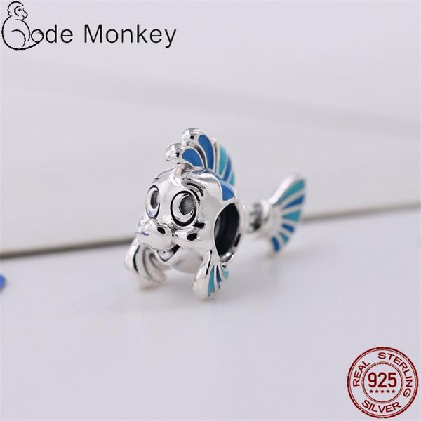 кодовые бусины для рыб подвески подходит оригинал mbracelet для женщин diy ювелирные изделия горячие продажи 925 стерлингового серебра cms15, Black