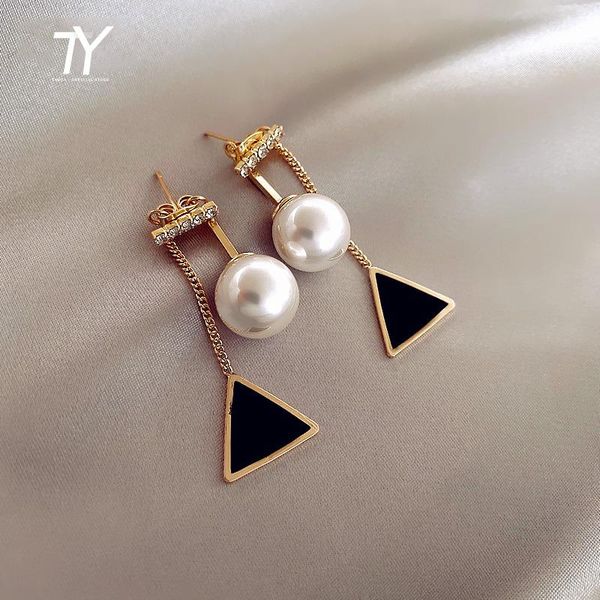 black triangle pearl tassel earrings fashion korean jewelry for woman 2020 new luxury party girl's unusual gothic earrings, Silver
black triangle pearl tassel earrings fashion korean jewelry for woman 2020 new luxury party girl's unusual gothic earrings, Silver