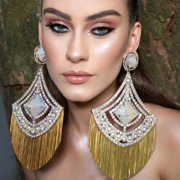 yulaili 2020 fashion earrings european design luxury crystal imitation pearl big dangle tassel earrings women gifts, Silver
yulaili 2020 fashion earrings european design luxury crystal imitation pearl big dangle tassel earrings women gifts, Silver