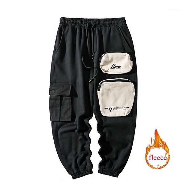 men winter pants thick fleece joggers big pocket streetwear loose trousers male casual warm sweatpants cargo pants1, Black
men winter pants thick fleece joggers big pocket streetwear loose trousers male casual warm sweatpants cargo pants1, Black
