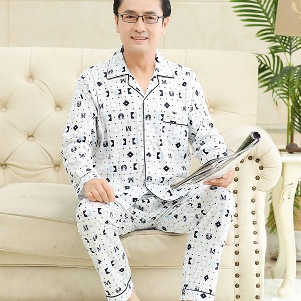 men's sleepwear dad pajamas plus big size cardigan spring and autumn turnover home clothes pijama hombre homewear suit, Black;brown
men's sleepwear dad pajamas plus big size cardigan spring and autumn turnover home clothes pijama hombre homewear suit, Black;brown