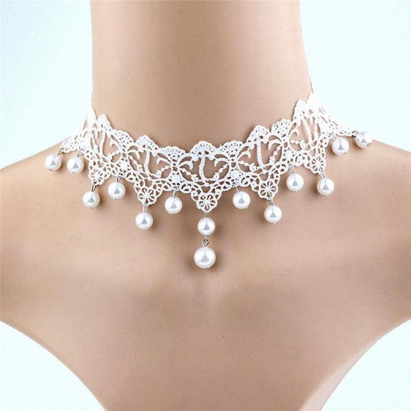 new fashion elegant vintage imitation pearl white lace statement choker necklaces bridal jewelry for women wedding, Golden;silver
new fashion elegant vintage imitation pearl white lace statement choker necklaces bridal jewelry for women wedding, Golden;silver