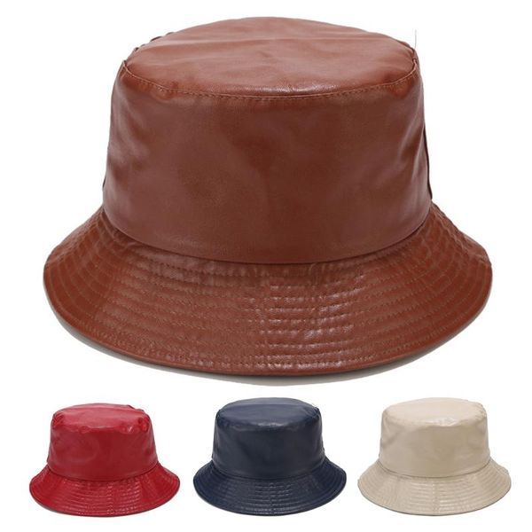 artificial leather wide brim bucket hat simple matte solid color harajuku hip hop sunscreen panama fisherman cap, Blue;gray
artificial leather wide brim bucket hat simple matte solid color harajuku hip hop sunscreen panama fisherman cap, Blue;gray