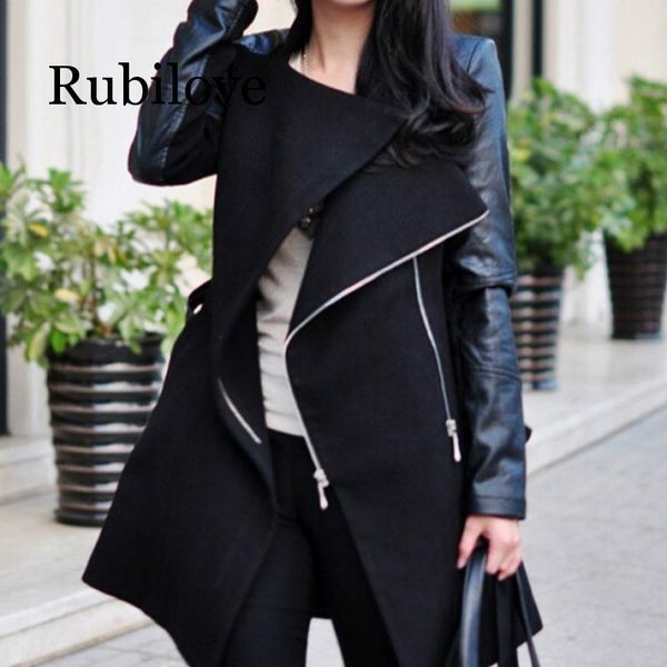 2020 winter women woolen coat patchwork womens jacket wool pu leather long sleeve jacket coat windbreaker oversized wool jacketx1020, Black
2020 winter women woolen coat patchwork womens jacket wool pu leather long sleeve jacket coat windbreaker oversized wool jacketx1020, Black