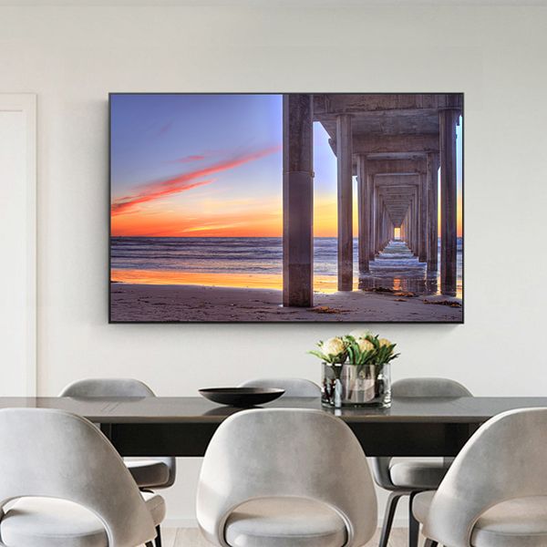 old pier sunset landscape poster canvas painting poster and prints modern wall art seascape pictures for home living room decor
old pier sunset landscape poster canvas painting poster and prints modern wall art seascape pictures for home living room decor