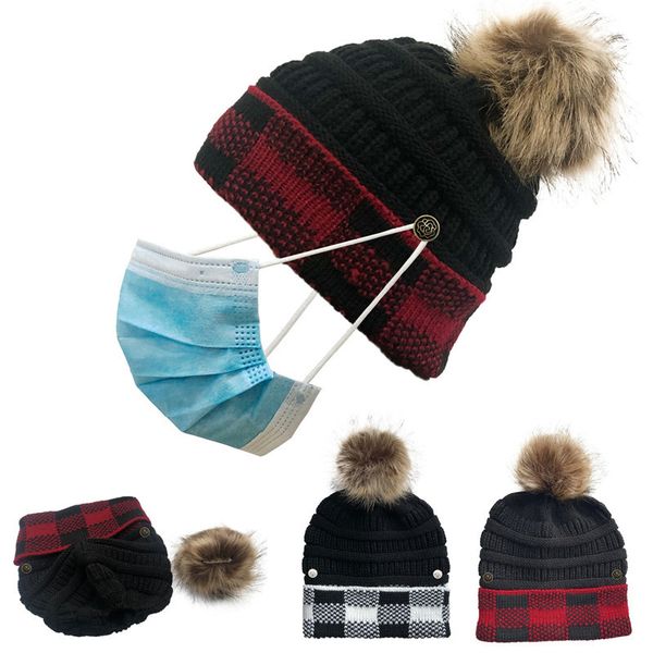 warm women beanies hats plaid warm wool caps detachable pompon knitting hat with button mask holder grid skull caps crochet hats d112004, Silver
warm women beanies hats plaid warm wool caps detachable pompon knitting hat with button mask holder grid skull caps crochet hats d112004, Silver