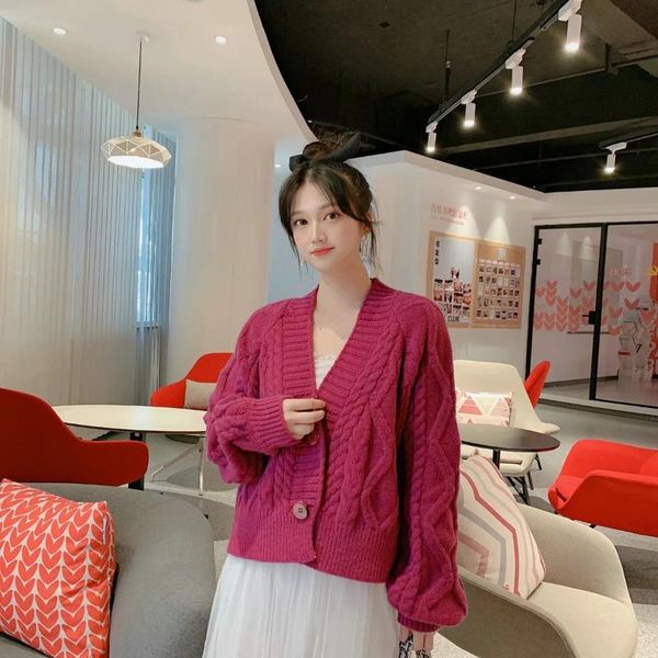 women's knits & tees 2021 autumn winter women sweater v neck fashion soild color vintage female lantern sleeve loose casual cardigan ki, White
women's knits & tees 2021 autumn winter women sweater v neck fashion soild color vintage female lantern sleeve loose casual cardigan ki, White