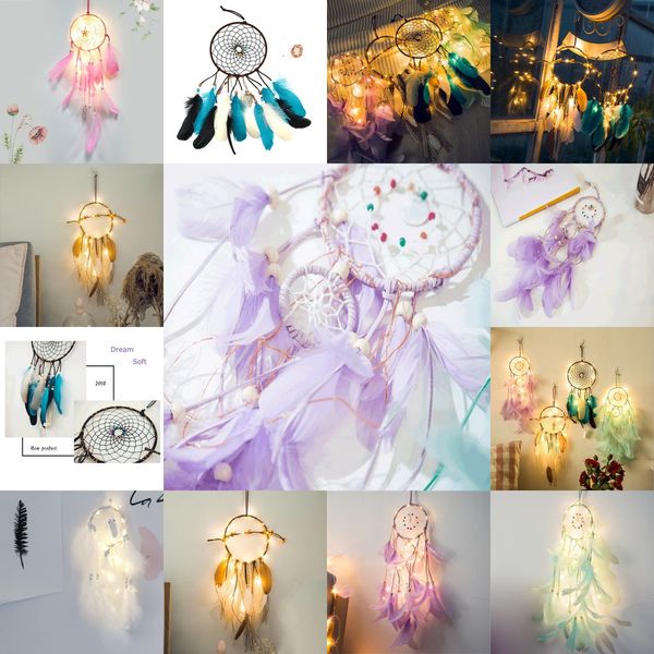 handmade creative dream catcher wind chimes fancy lighting indian style feather pendant 8 nydrn
handmade creative dream catcher wind chimes fancy lighting indian style feather pendant 8 nydrn