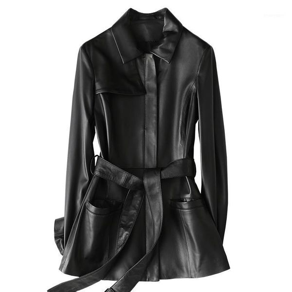 women's leather & faux 2021 genuine jacket women 100% natural sheepskin coat belt autumn winter real jackets long trench female xq1581, Black
women's leather & faux 2021 genuine jacket women 100% natural sheepskin coat belt autumn winter real jackets long trench female xq1581, Black