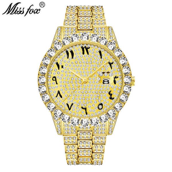 missfox diamond inlaid stainless steel full diamond men's watch fashion hip hop large dial quartz watch, Slivery;brown
missfox diamond inlaid stainless steel full diamond men's watch fashion hip hop large dial quartz watch, Slivery;brown