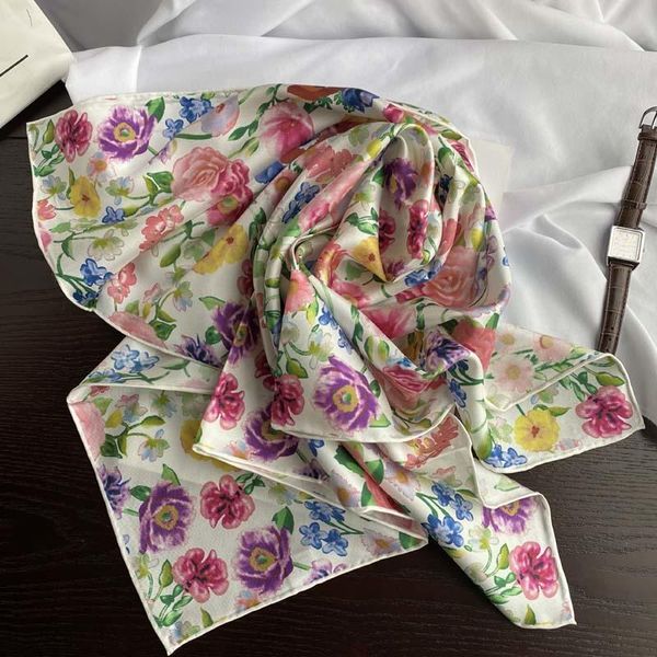 Pretty Colorful Flower Print 100% Silk Twill Scarf Bandana Scarves Hijab Headscarf Handkerchief For Women 65*65cm, Blue;gray
Pretty Colorful Flower Print 100% Silk Twill Scarf Bandana Scarves Hijab Headscarf Handkerchief For Women 65*65cm, Blue;gray