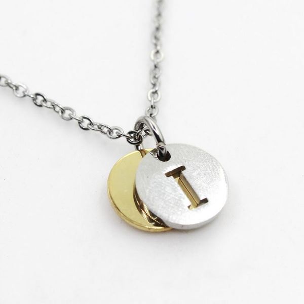 pendant necklaces stainless steel initial alphabet i necklace women men jewelry round coin letter, Silver
pendant necklaces stainless steel initial alphabet i necklace women men jewelry round coin letter, Silver