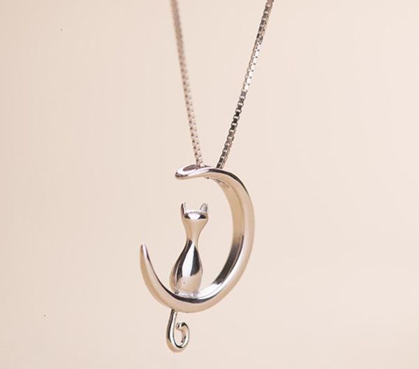 animal cute jewelry smjel accessories cat new sit on moon necklaces for women tiny kitten necklace party gifts syxl036, Silver
animal cute jewelry smjel accessories cat new sit on moon necklaces for women tiny kitten necklace party gifts syxl036, Silver