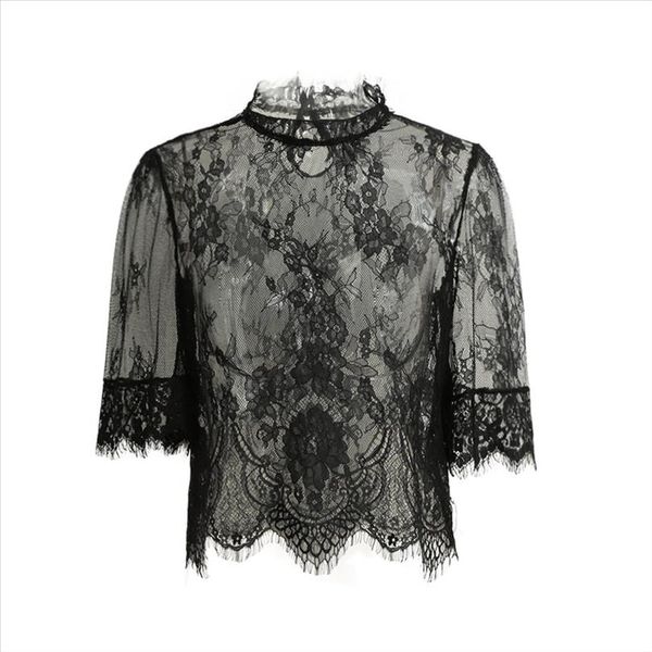 2019 sexy sheer lace crow crop top женщины вышивка кружева кружева высокие шеи шнур рукав дама блуза сетка рубашка clubwear bluss black, White
2019 sexy sheer lace crow crop top женщины вышивка кружева кружева высокие шеи шнур рукав дама блуза сетка рубашка clubwear bluss black, White