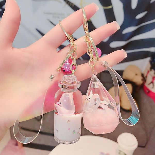 keychains floating milk mouse cute liquid pendant keychain quicksand drifting bottle into oil bag, Silver
keychains floating milk mouse cute liquid pendant keychain quicksand drifting bottle into oil bag, Silver