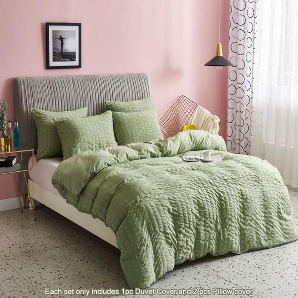 3pcs accessories solid modern comfortable washable gift bedding set seersucker quilt cover pillowcase ultra soft size1
3pcs accessories solid modern comfortable washable gift bedding set seersucker quilt cover pillowcase ultra soft size1