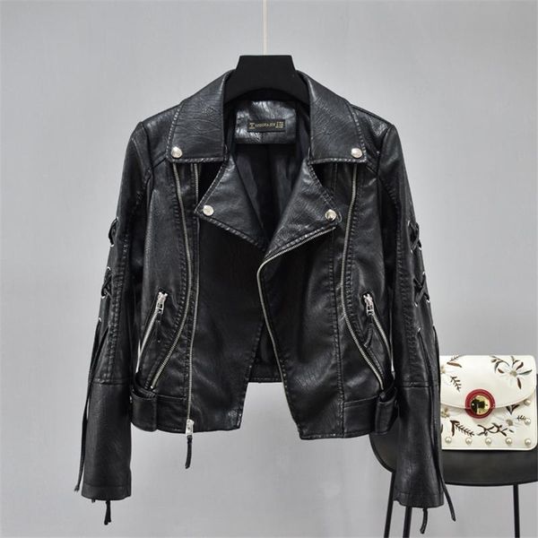 street fashion women spring autumn slim fit lapel long sleeve ladies short coat zipper biker pu leather jacket coat, Black
street fashion women spring autumn slim fit lapel long sleeve ladies short coat zipper biker pu leather jacket coat, Black