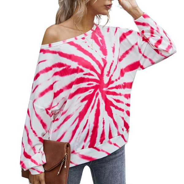 vicabo winter clothes women one shoulder pullovers female crew neck long sleeve tie dyed casual pullover, Black
vicabo winter clothes women one shoulder pullovers female crew neck long sleeve tie dyed casual pullover, Black