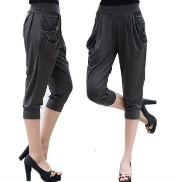 large size 5xl 6xl 7xl 8xl calf length pants summer breeches women soft silk stretch pants plus size harem trousers capri female, Black;white
large size 5xl 6xl 7xl 8xl calf length pants summer breeches women soft silk stretch pants plus size harem trousers capri female, Black;white