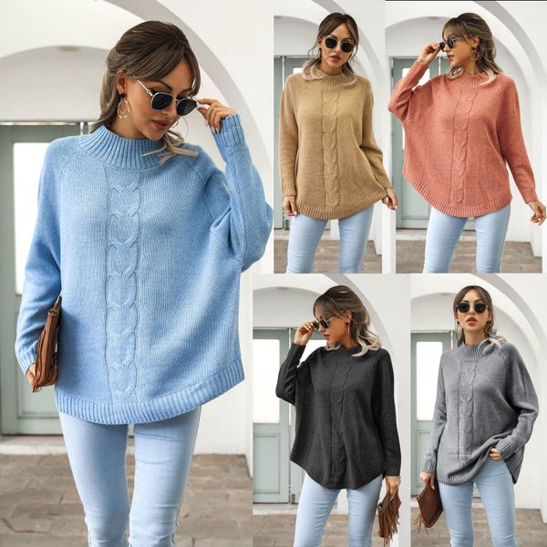 women fashion casual solid color knitted sweater full sleeve loose pull autumn winter new streetwear size sweater, White;black
women fashion casual solid color knitted sweater full sleeve loose pull autumn winter new streetwear size sweater, White;black