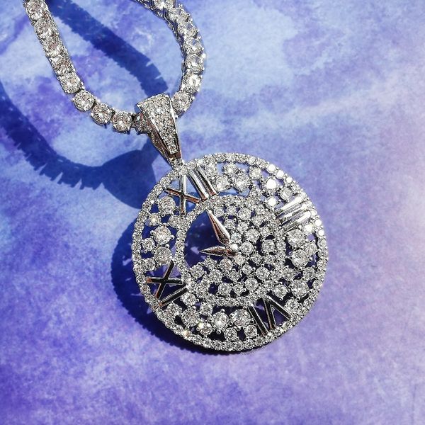 pendants with clock-shaped trainers 2-color aaa zircon necklace for hip hop men jewelry present of37, Silver
pendants with clock-shaped trainers 2-color aaa zircon necklace for hip hop men jewelry present of37, Silver