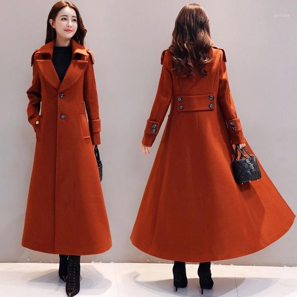 spring autumn winter new women's casual wool blend trench coat long coat with belt women wool cashmere outerwear djn171, Black
spring autumn winter new women's casual wool blend trench coat long coat with belt women wool cashmere outerwear djn171, Black