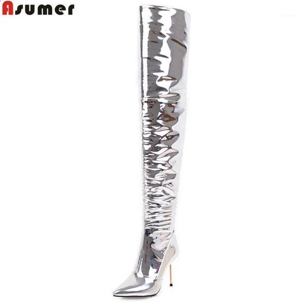asumer 2020 fashion women boots pointed toe zipper over the knee boots zipper super high thin heel ladies prom1, Black
asumer 2020 fashion women boots pointed toe zipper over the knee boots zipper super high thin heel ladies prom1, Black