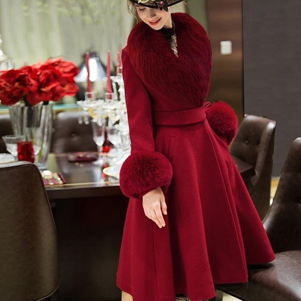 women's wool & blends cashmere coat middle and long large collar fall / winter 2021 fashion slim knee luxury woolen, Black
women's wool & blends cashmere coat middle and long large collar fall / winter 2021 fashion slim knee luxury woolen, Black