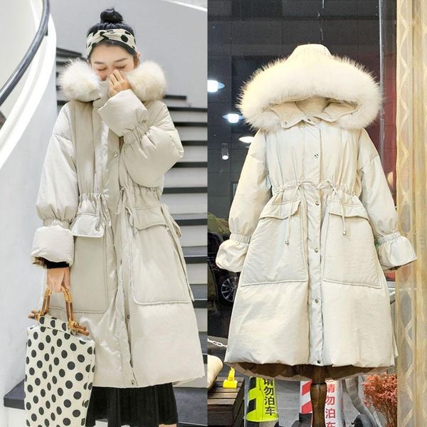 real fur collar & sleeve down jacket women parkas mujer 2020 new winter thick warm duck down jacket female coat outwear1, Black 
real fur collar & sleeve down jacket women parkas mujer 2020 new winter thick warm duck down jacket female coat outwear1, Black