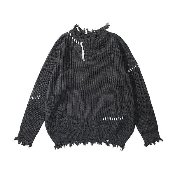 половина водолазку мужские streetwear wash разрушенный свитер хип-хоп кисточки ripped knit свитера пуловеры осень негабаритных bbyugh, White;black 
половина водолазку мужские streetwear wash разрушенный свитер хип-хоп кисточки ripped knit свитера пуловеры осень негабаритных bbyugh, White;black