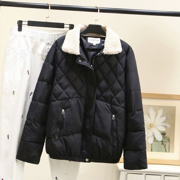 oversize winter women's shredded woman's jacket quilted zipper outwear parka bulk streetwear warm coat z69w, Black
oversize winter women's shredded woman's jacket quilted zipper outwear parka bulk streetwear warm coat z69w, Black