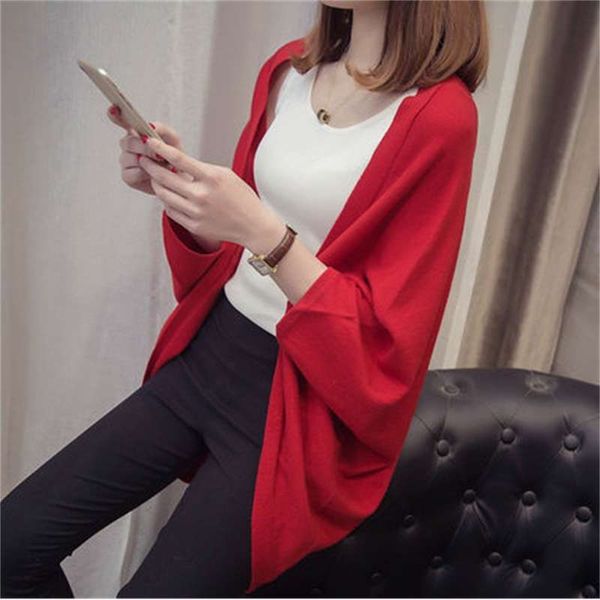 autumn / winter 2020 bat sleeve loose t-shirt large cardigan long shawl jacket sweater for women, White;black
autumn / winter 2020 bat sleeve loose t-shirt large cardigan long shawl jacket sweater for women, White;black