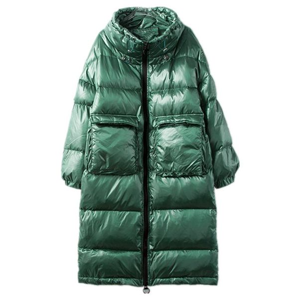 2020 women long down coat winter warm coat white duck down parka stand collar outwear fashion zipper pocket jacket, Black
2020 women long down coat winter warm coat white duck down parka stand collar outwear fashion zipper pocket jacket, Black