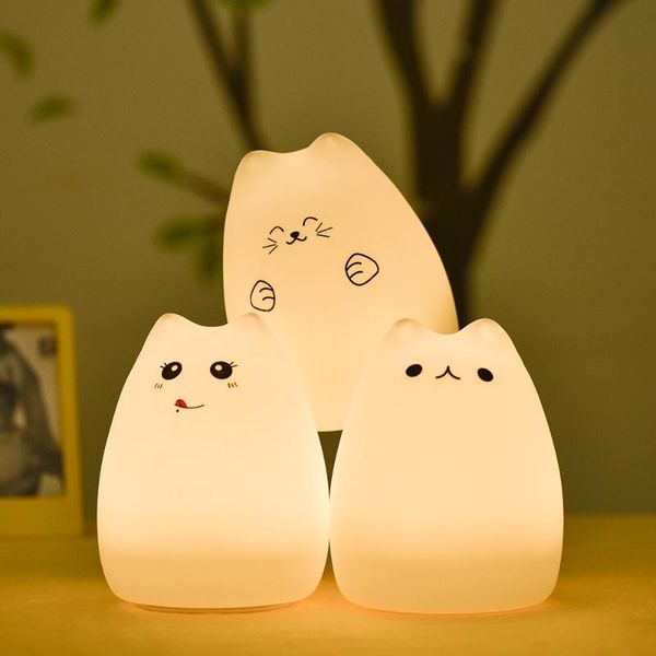cute cat led night light colorful rechargeable lamp remote control silicone for childroom bedroom bedside decor night light lamp
cute cat led night light colorful rechargeable lamp remote control silicone for childroom bedroom bedside decor night light lamp