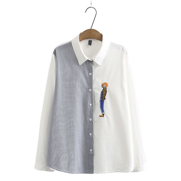 size xl-4xl plus white blouse with long sleeves female stripes nice embroidery ol 0xaj
size xl-4xl plus white blouse with long sleeves female stripes nice embroidery ol 0xaj