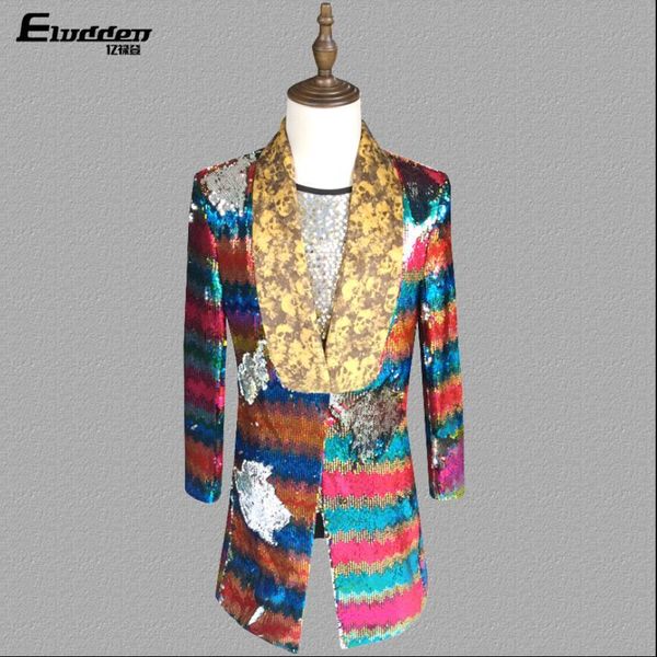2020 rainbow men's spangled personalized singers personality attire host long section suits qy6u, Black;brown
2020 rainbow men's spangled personalized singers personality attire host long section suits qy6u, Black;brown