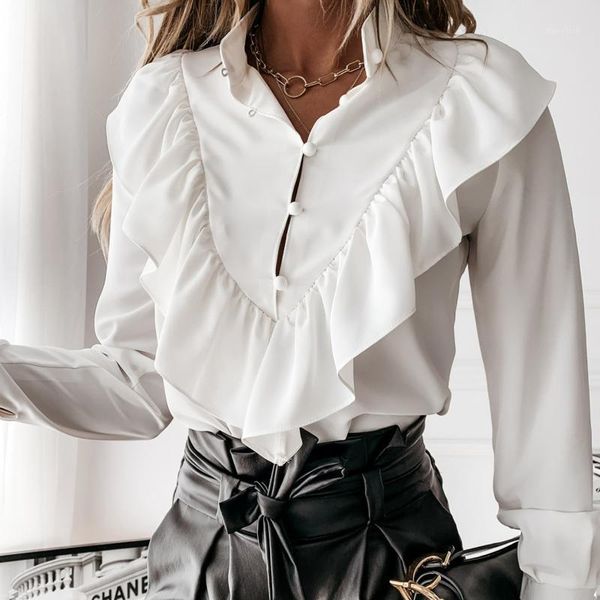 women blouse ladies fall winter fashion casual new style long sleeve v neck plus size button narrow cuff loose shirts d24#1, White
women blouse ladies fall winter fashion casual new style long sleeve v neck plus size button narrow cuff loose shirts d24#1, White