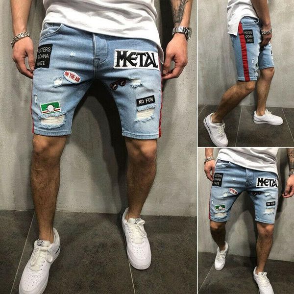 men denim shorts short jeans frayed jeans destroyed pants short pant men midi pant casual, Blue
men denim shorts short jeans frayed jeans destroyed pants short pant men midi pant casual, Blue