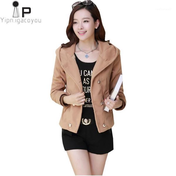 women's wool & blends plus size women spring short woolen coat 2021 korean style fashion hooded ladies coats elegant casual jacket ove, Black
women's wool & blends plus size women spring short woolen coat 2021 korean style fashion hooded ladies coats elegant casual jacket ove, Black