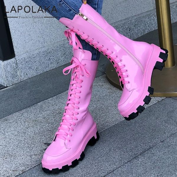 boots lapolaka design 2021 genuine leather trendy luxury women shoes shoelaces zipper platform ins boot ladies, Black
boots lapolaka design 2021 genuine leather trendy luxury women shoes shoelaces zipper platform ins boot ladies, Black