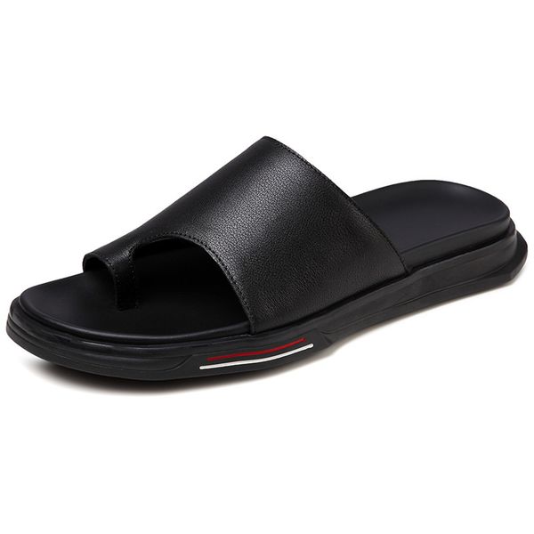will men's see outdoors breathable trend male personality sandals wear the word "sandals" leather slippers e846, Black
will men's see outdoors breathable trend male personality sandals wear the word "sandals" leather slippers e846, Black