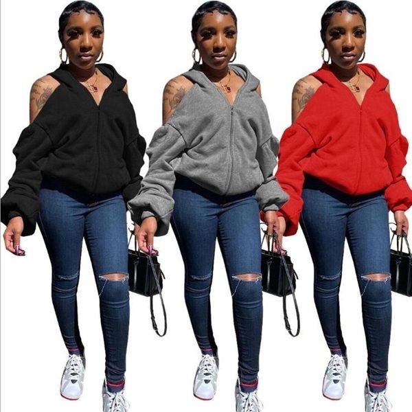cm.yaya autumn open back hooded zipper up women's sweatshirts lantern long sleeve streetwear women hoodies 201028, Black
cm.yaya autumn open back hooded zipper up women's sweatshirts lantern long sleeve streetwear women hoodies 201028, Black