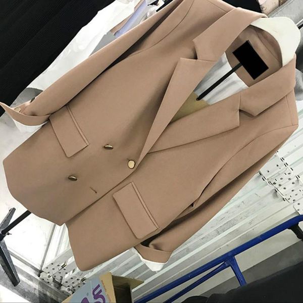 women's suit jacket 2019 new women's double-breasted fashion korean solid color suit ladies jacket, White;black
women's suit jacket 2019 new women's double-breasted fashion korean solid color suit ladies jacket, White;black