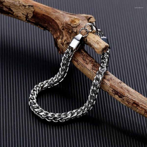 new trendy casual stylish fashion stainless steel bracelets silver color crude chain bracelet jewelry gift for men1, Black
new trendy casual stylish fashion stainless steel bracelets silver color crude chain bracelet jewelry gift for men1, Black