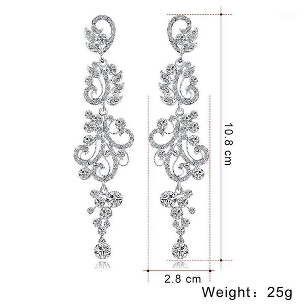 1 pair crystal flowers drop earrings for women wedding bridal dangle earring jewelry gift b881, Silver
1 pair crystal flowers drop earrings for women wedding bridal dangle earring jewelry gift b881, Silver