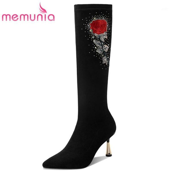 boots memunia 2021 arrive knee high women suede leather thin heel party wedding shoes embroidered stretch woman1, Black
boots memunia 2021 arrive knee high women suede leather thin heel party wedding shoes embroidered stretch woman1, Black