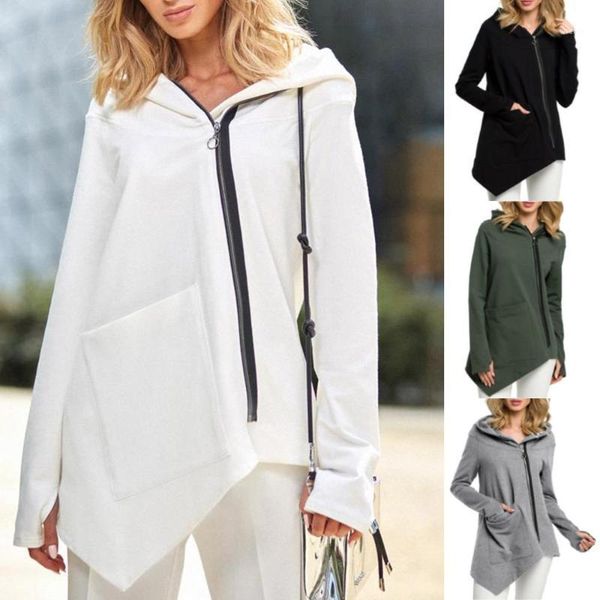 jacket coat women autumn winter plus size casual solid zipper irregularlong sleeve hooded sportswear kurtka damska winterjas1, Black;brown
jacket coat women autumn winter plus size casual solid zipper irregularlong sleeve hooded sportswear kurtka damska winterjas1, Black;brown