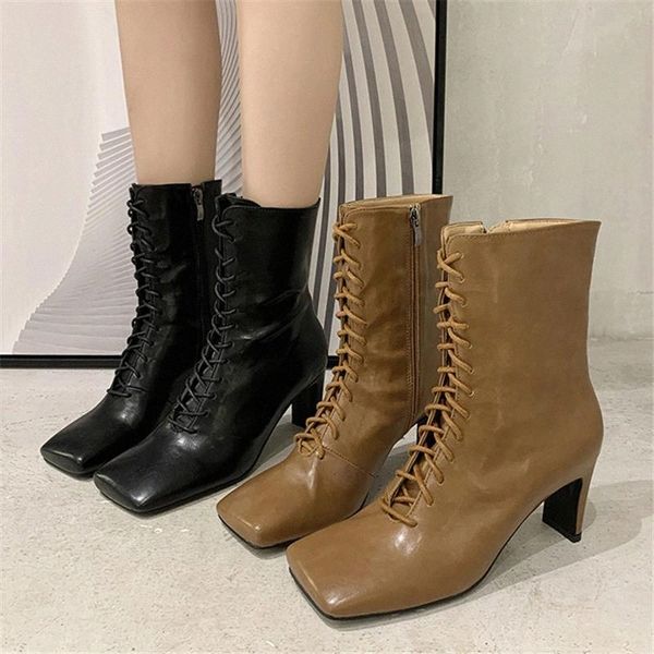 ins women boots leather fetish short ankle boots female elegant square toe booties lady block low 7cm high heels winter shoes #fq6n, Black
ins women boots leather fetish short ankle boots female elegant square toe booties lady block low 7cm high heels winter shoes #fq6n, Black