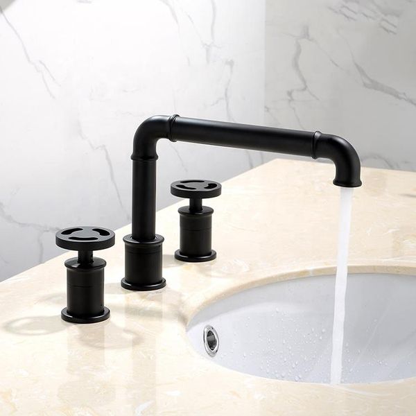 bathroom sink faucets industrial style gold/black brass faucet handmade copper three hole two handles basin mixer cold water
bathroom sink faucets industrial style gold/black brass faucet handmade copper three hole two handles basin mixer cold water