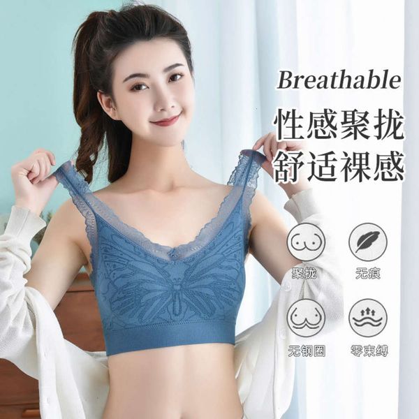 trendy back underwear women gathered no steel lace breast wrap girls korean bra vt, Black;white
trendy back underwear women gathered no steel lace breast wrap girls korean bra vt, Black;white